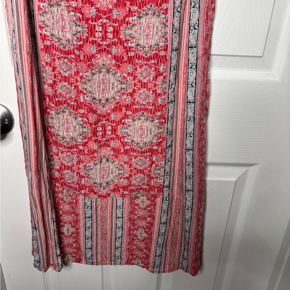 J. Jill Red Pink Paisley Sleeveless Shift Rayon Small - Picture 2 of 6
